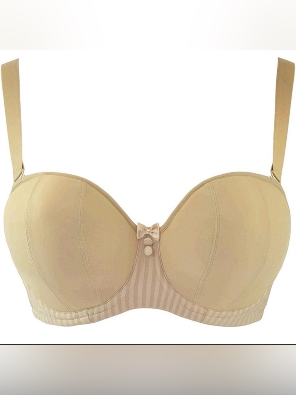 (NWT) Curvy Kate LUXE Multiway Strapless Bra 34H (34K) / Biscotti /large bust